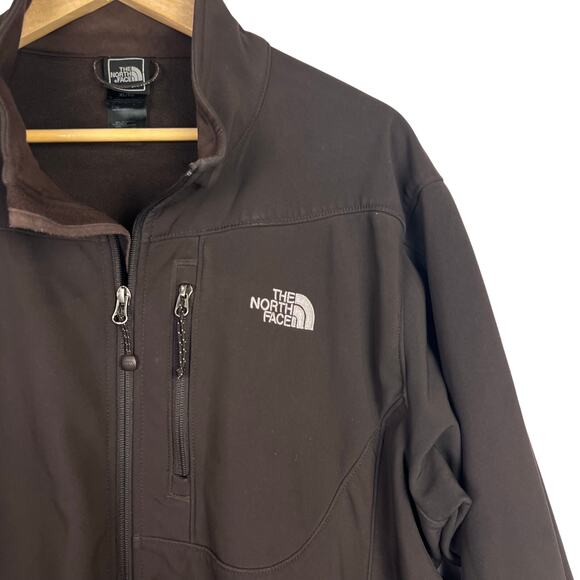 EUC The North Face TNF Apex Bionic Jacket Men XL Brown Full Zip Fleece Line Coat - Picture 4 of 11